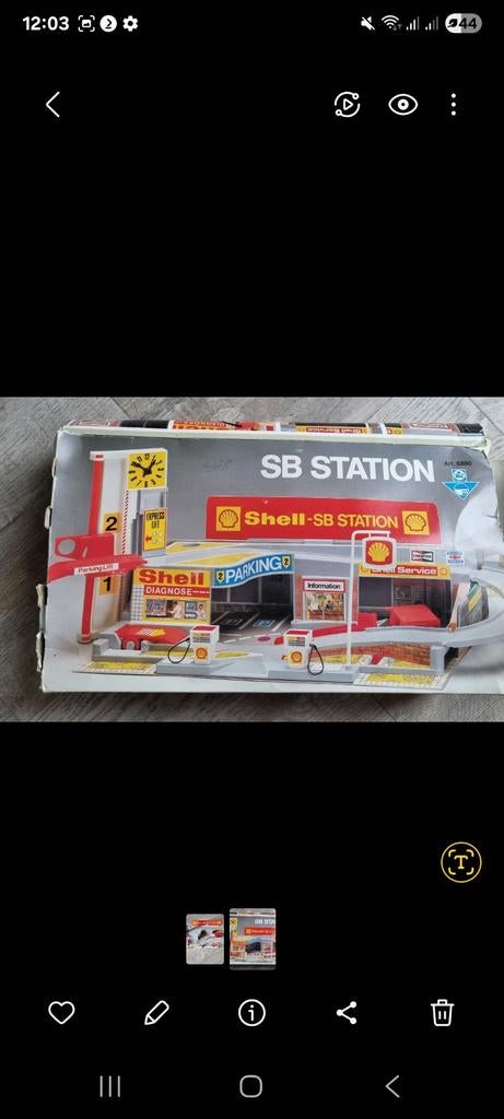 Vintage Shell SB Station Garage - Speelset, Ophalen of Verzenden, Gebruikt