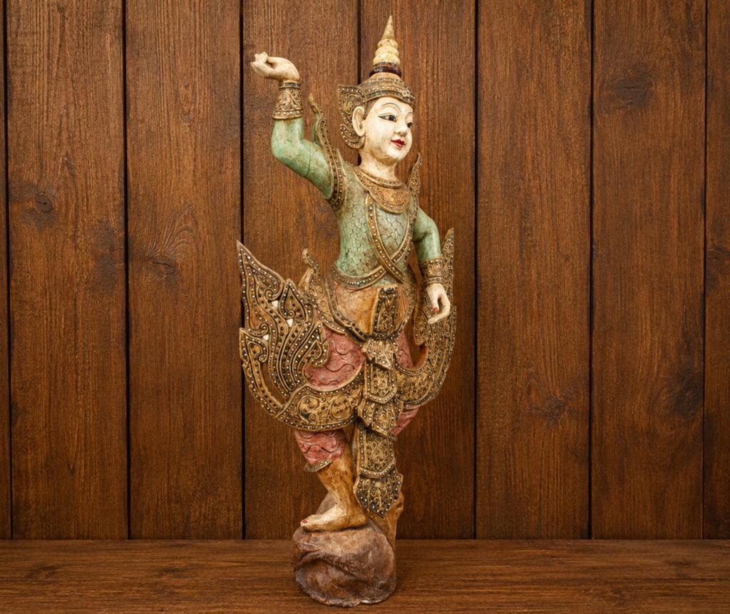 Houtsnijwerk danseres thailand, Antiek en Kunst, Ophalen of Verzenden