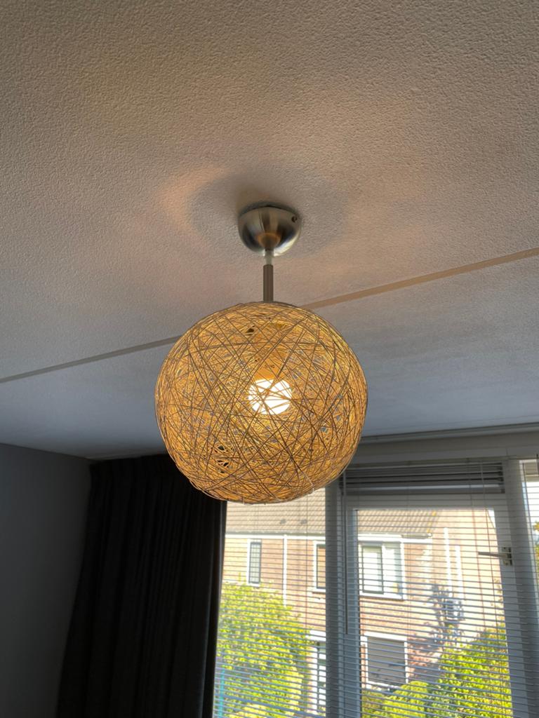 Metalen draad hanglamp, Ophalen, Zo goed als nieuw, Minder dan 50 cm