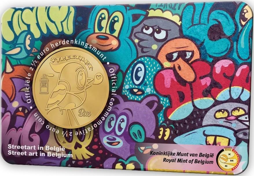 Coincard België 2025 "Streetart" NL of FR versie., Ophalen of Verzenden, Overige landen, 2 euro