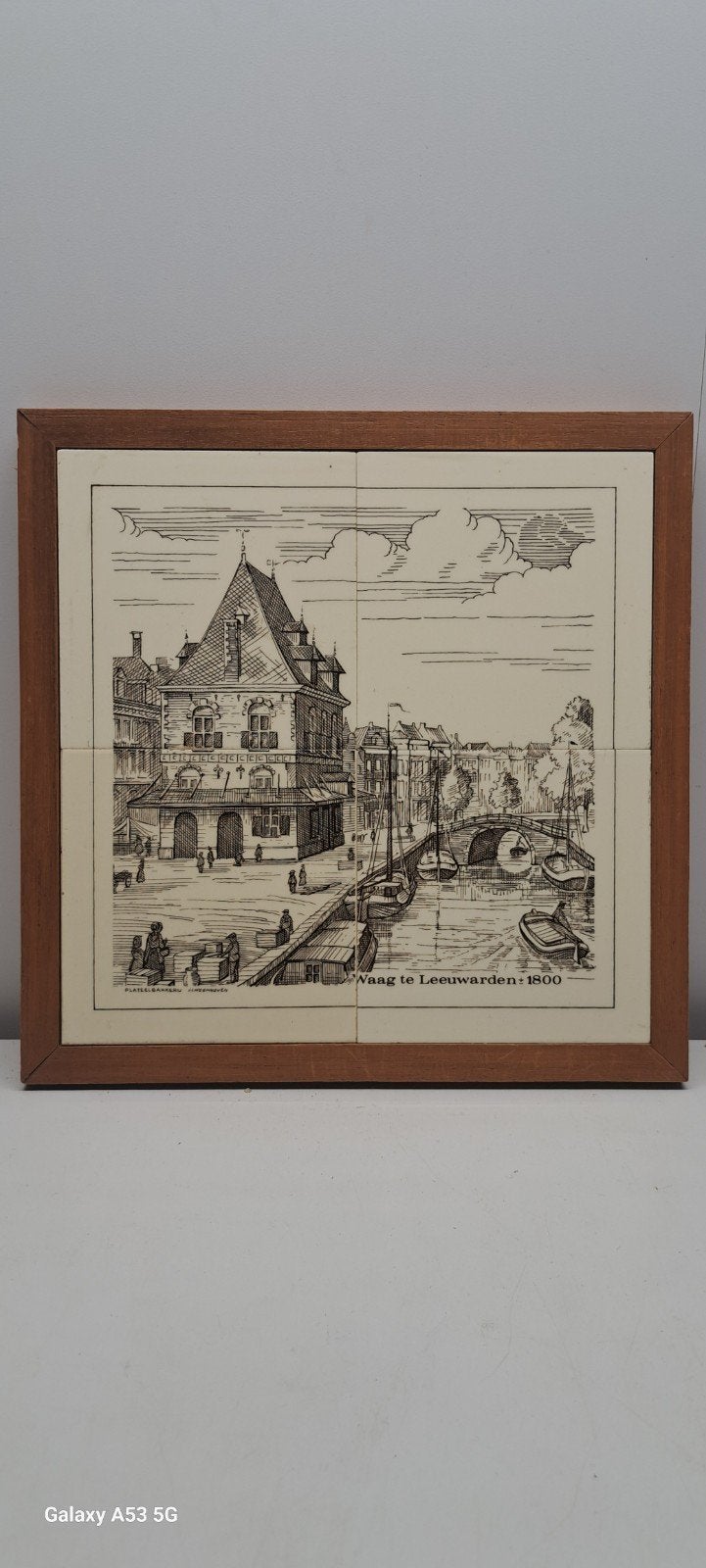 Tegeltableau Waag te Leeuwarden ca. 1800, Antiek en Kunst, Ophalen of Verzenden