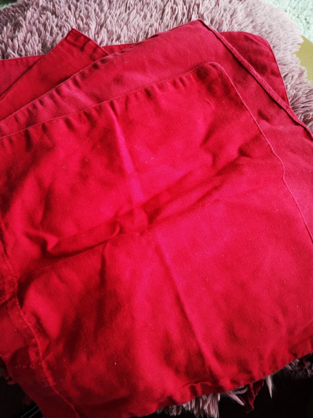 Hema 4 rode kussenhoezen voor kleine kussens, Ophalen of Verzenden, Zo goed als nieuw, Rood, Vierkant
