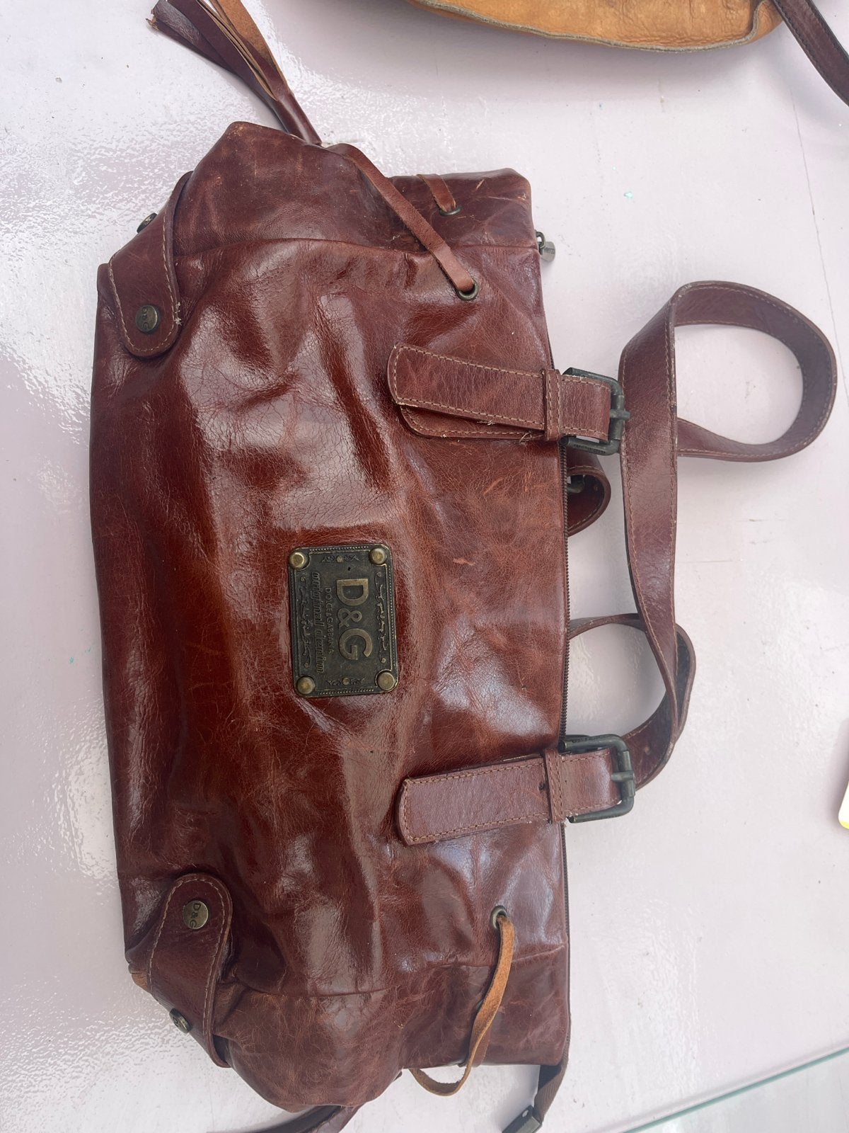 Dolce & Gabbana Leren Handtas - Bruin, Ophalen of Verzenden, Gebruikt, Bruin, Handtas