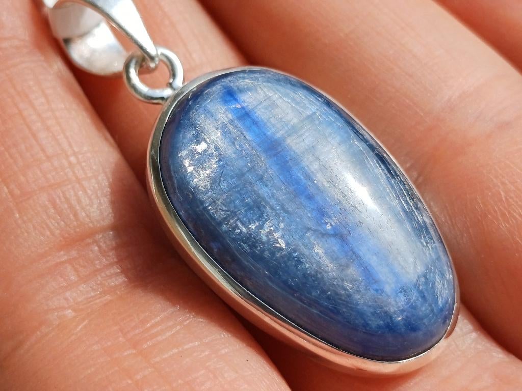Vanoli 925 zilveren kettinghanger met prachtige kyaniet, Daiva1973@hotmail.com, Vanoli, Blauw, Amsterdam