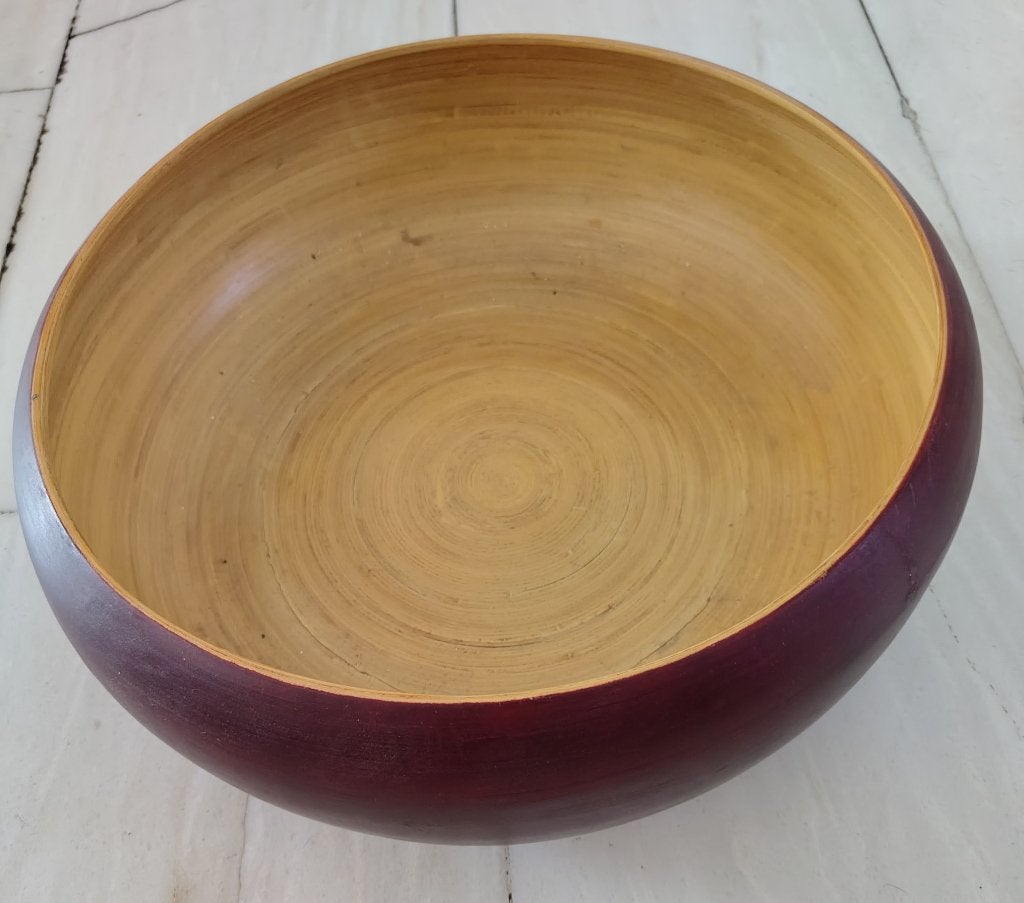 Luxe Houten Schaal - 40cm Doorsnee, Gebruikt, Schaal, Rond, Ophalen of Verzenden