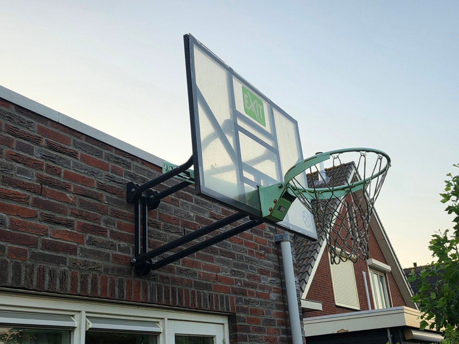 Basketbalring en -bord - makkelijk verstelbaar, Sport en Fitness, Basketbal, Ophalen, Gebruikt, Ring, Bord of Paal