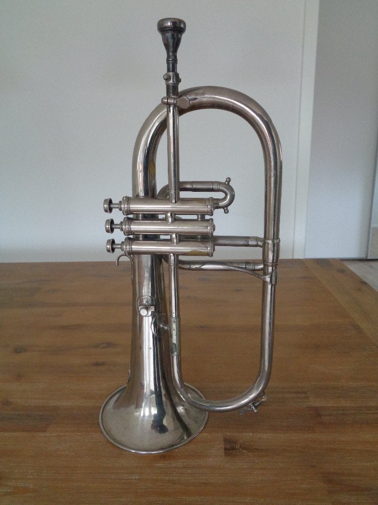 C. Mahillon Bruxelles bugel (flugelhorn), Muziek en Instrumenten, Ophalen, Gebruikt, Bes-hoorn