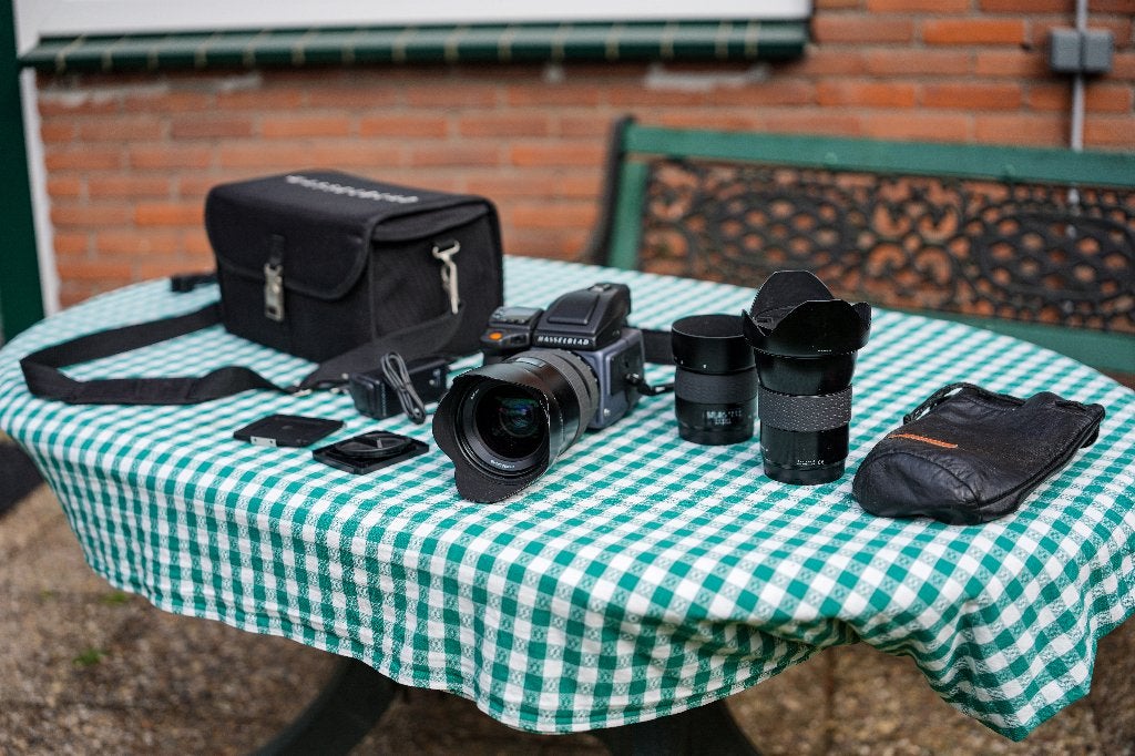 Hasselblad H6D-100c 100MP middenformaat + lenzen, Gebruikt, Spiegelreflex, Hasselblad, Ingebouwde flitser