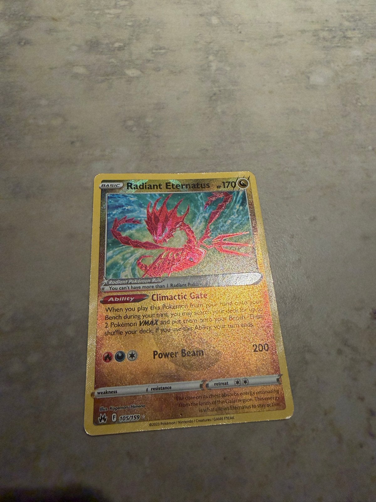 Pokémon TCG: Radiant Eternatus (105/159) Kaart, Ophalen of Verzenden, Zo goed als nieuw, Losse kaart, Foil