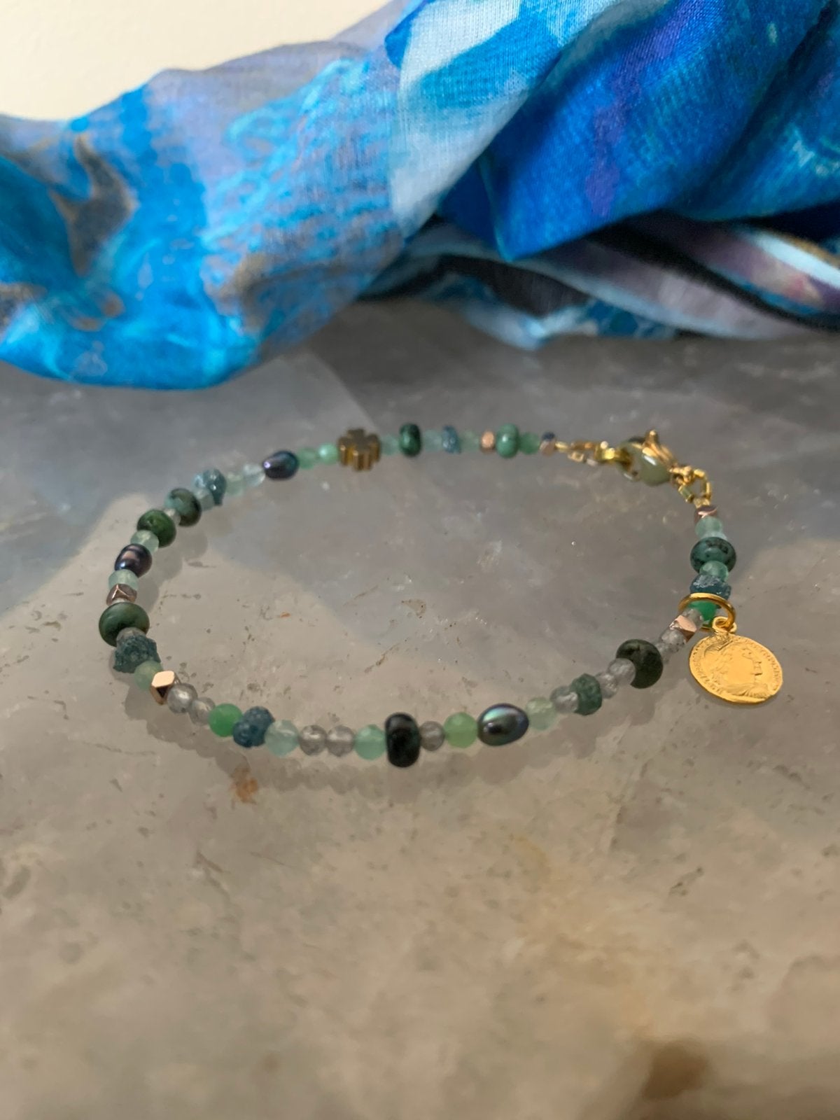 Smaragd diamant ruw zilver geluk welvaart succes magie SALE, Met bedels of kralen, Magnolia11, Nieuw, Ophalen of Verzenden