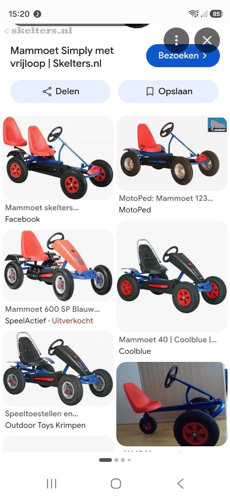 gezocht mammoet skelter, Ophalen of Verzenden, Gebruikt, Mammoet
