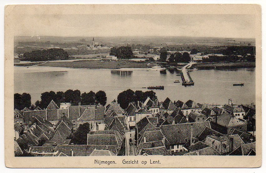 Nijmegen Gezicht op Lent 1934, Verzamelen, Ansichtkaarten | Nederland, Ophalen, 1920 tot 1940, Gelopen, Gelderland