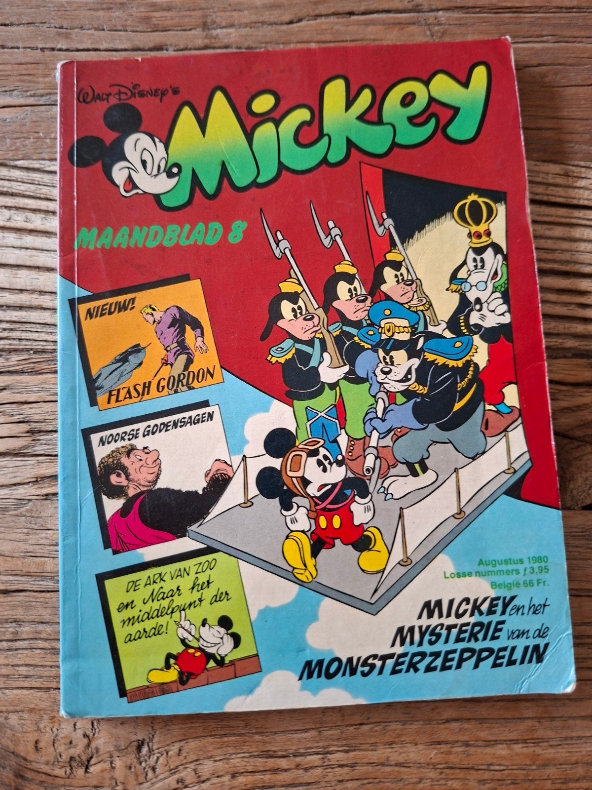 Mickey Maandblad 8 - Augustus 1980 - Mysterie Monsterzepplin, Boeken, Ophalen of Verzenden, Zo goed als nieuw