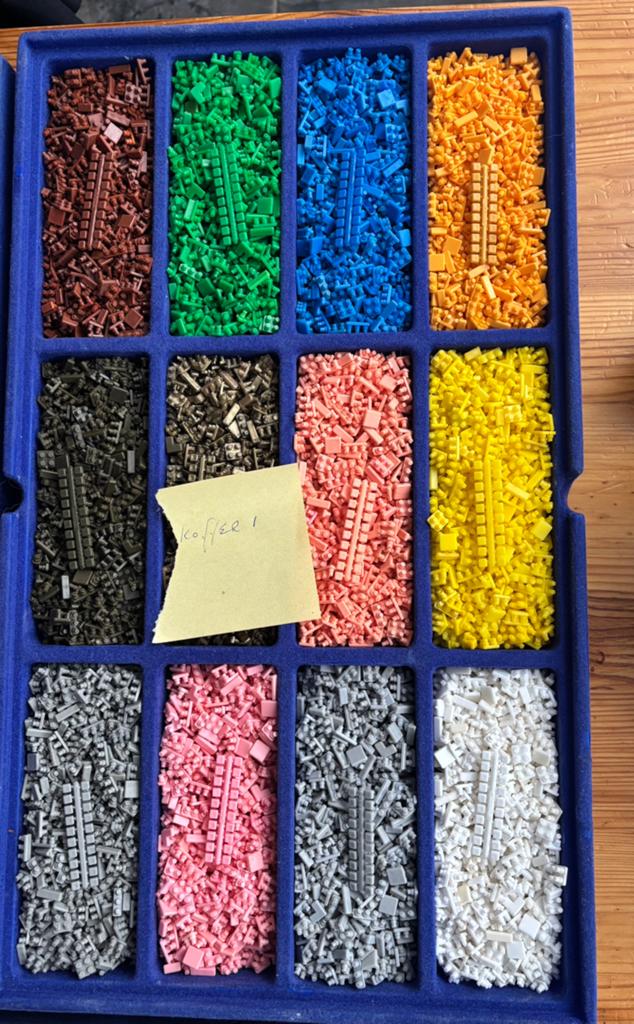 Rode originele Ministeck koffer 1 met 24 kleuren, Ophalen, Gebruikt, Box-set