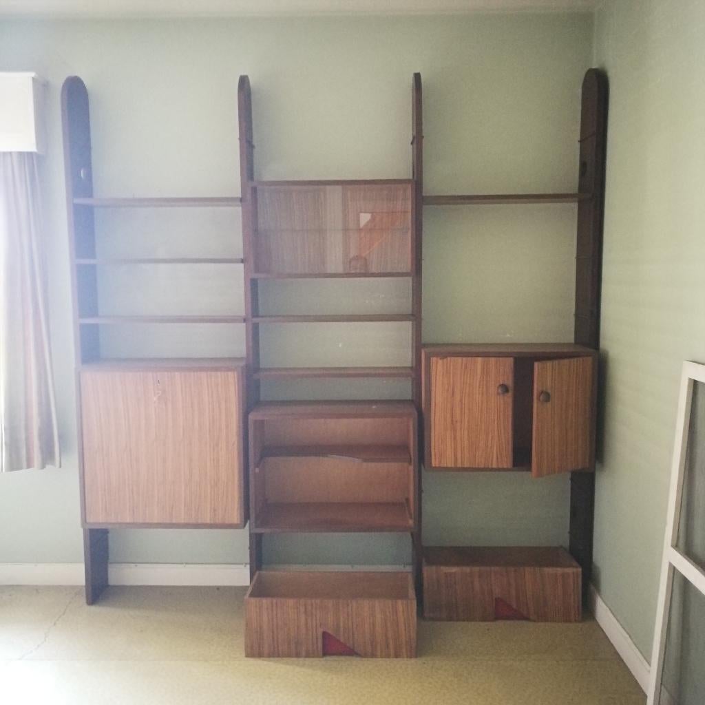Retro vintage zwevende wandkast, wand rek, wandmeubel., Ophalen, Huis en Inrichting