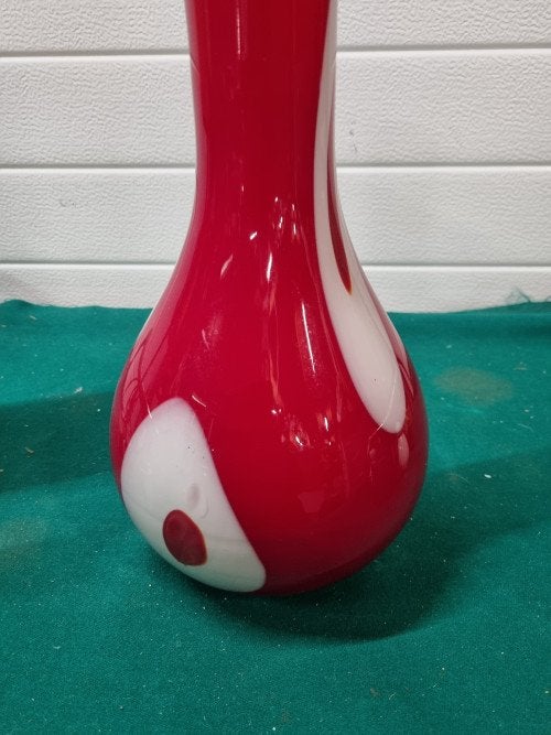 -	Vaas rood wit design, Ophalen of Verzenden