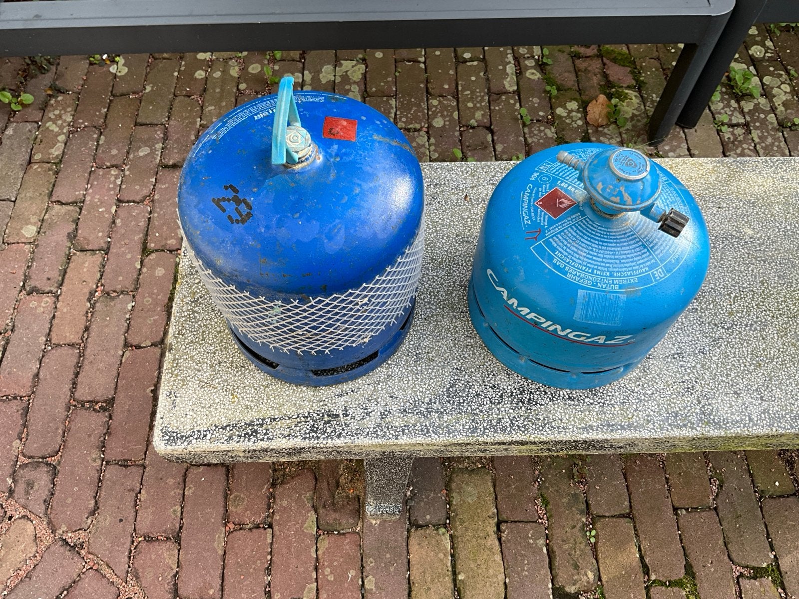 Gasflessen (leeg) - Butsir en Campingaz, Ophalen, Gebruikt