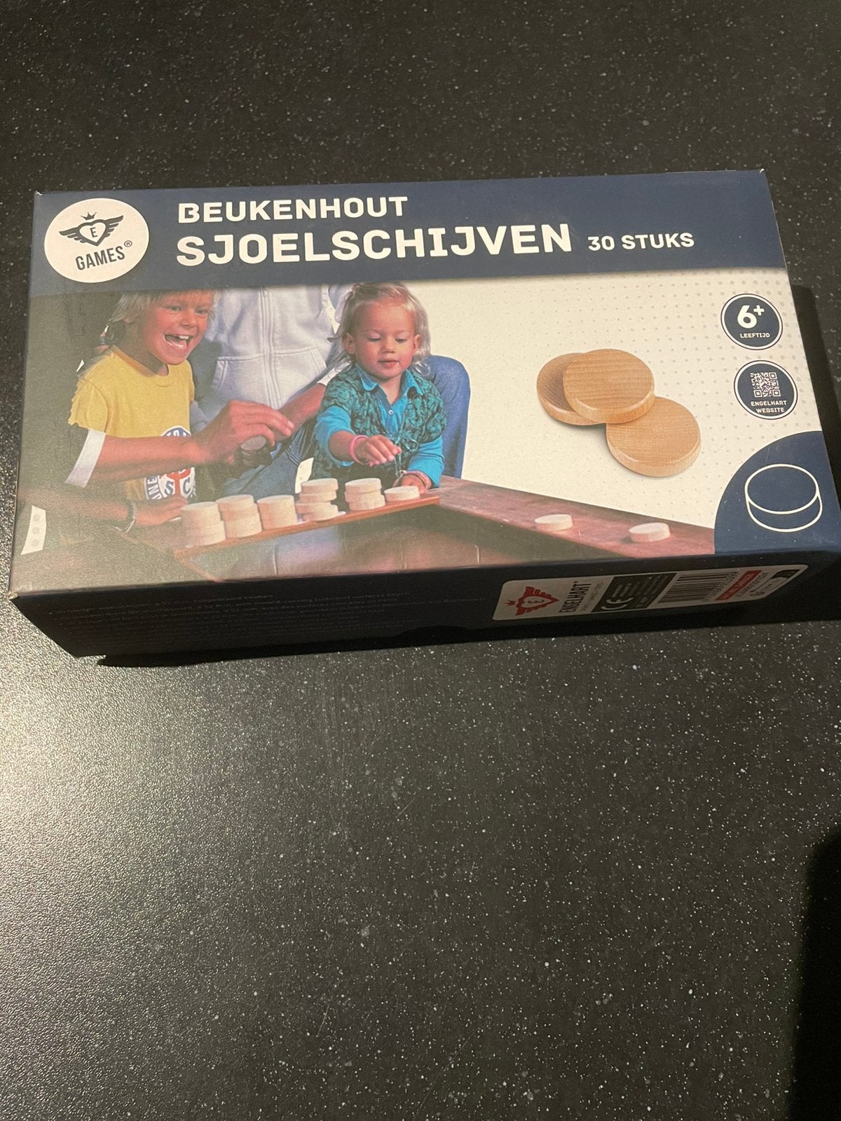 Beukenhouten longfield holgedraaide sjoelschijven nieuw, Ophalen of Verzenden, Nieuw