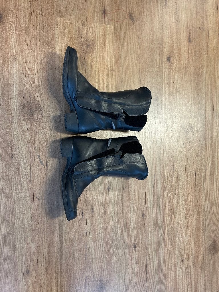 Zwarte leren motorlaarzen - Maat 38, Motoren, Kleding | Motorkleding, Ophalen, Richa, Dames, Laarzen