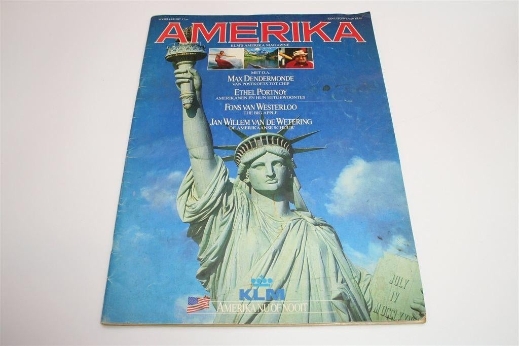 Amerika in de Jaren 80 — Vintage KLM Magazine [1987], Ophalen of Verzenden, Gelezen, Muziek, Film of Tv