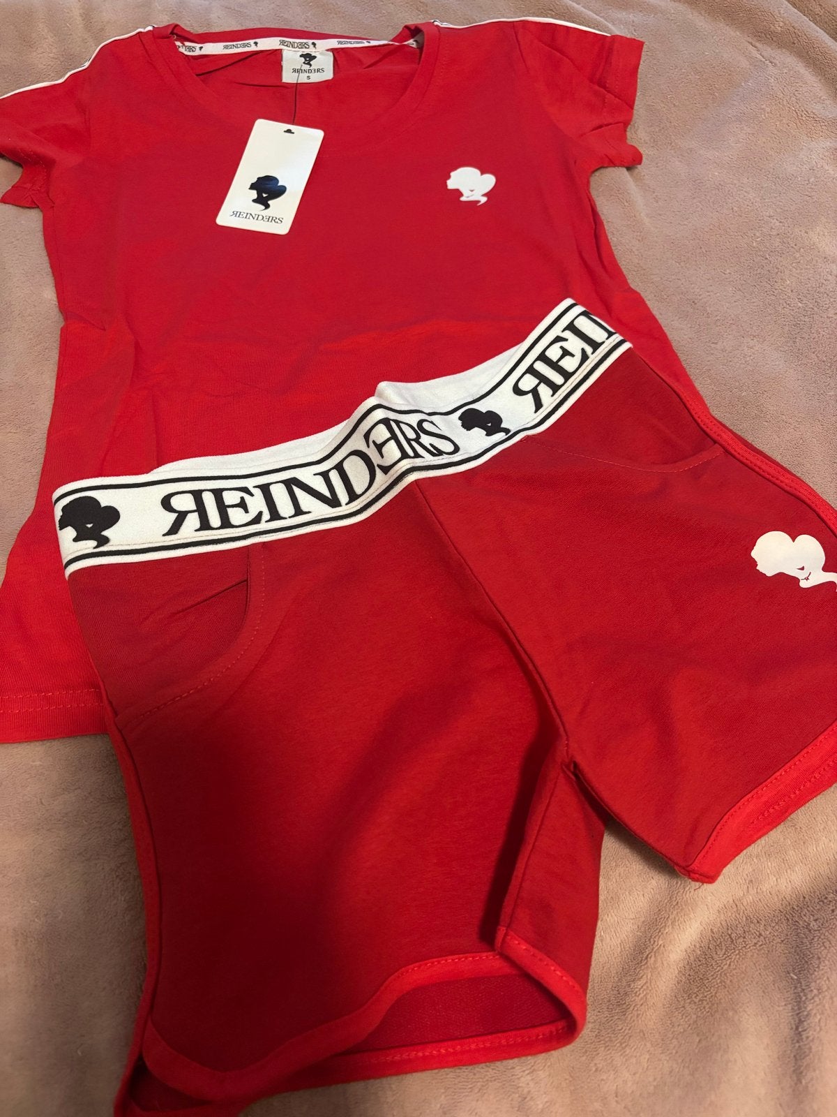Reinders Rood T-shirt en Short Set - stot xxl, Ophalen of Verzenden, Nieuw