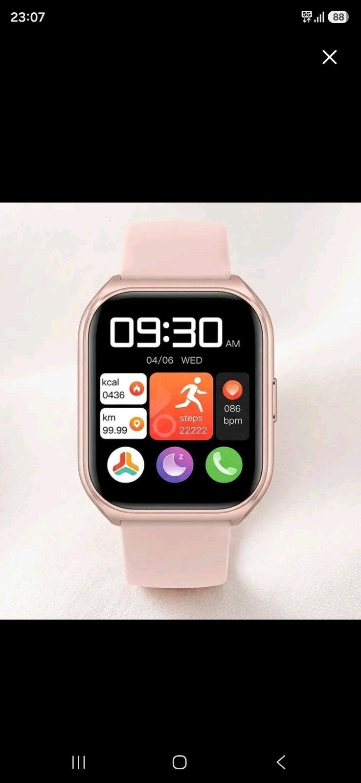 Smartwatch horloge, Wearables, Stappen, Nieuw, Ophalen of Verzenden