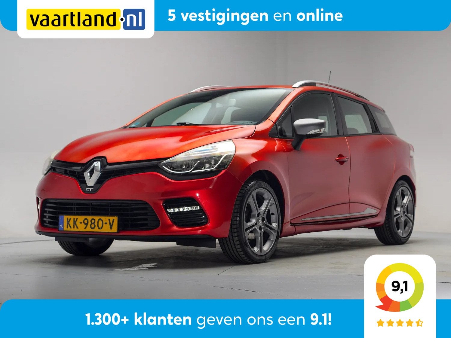 Renault Clio ESTATE 1.2 GT Aut.[ Camera Cruise Control PDC ], 118 pk, 4 cilinders, 615 kg, 19 km/l