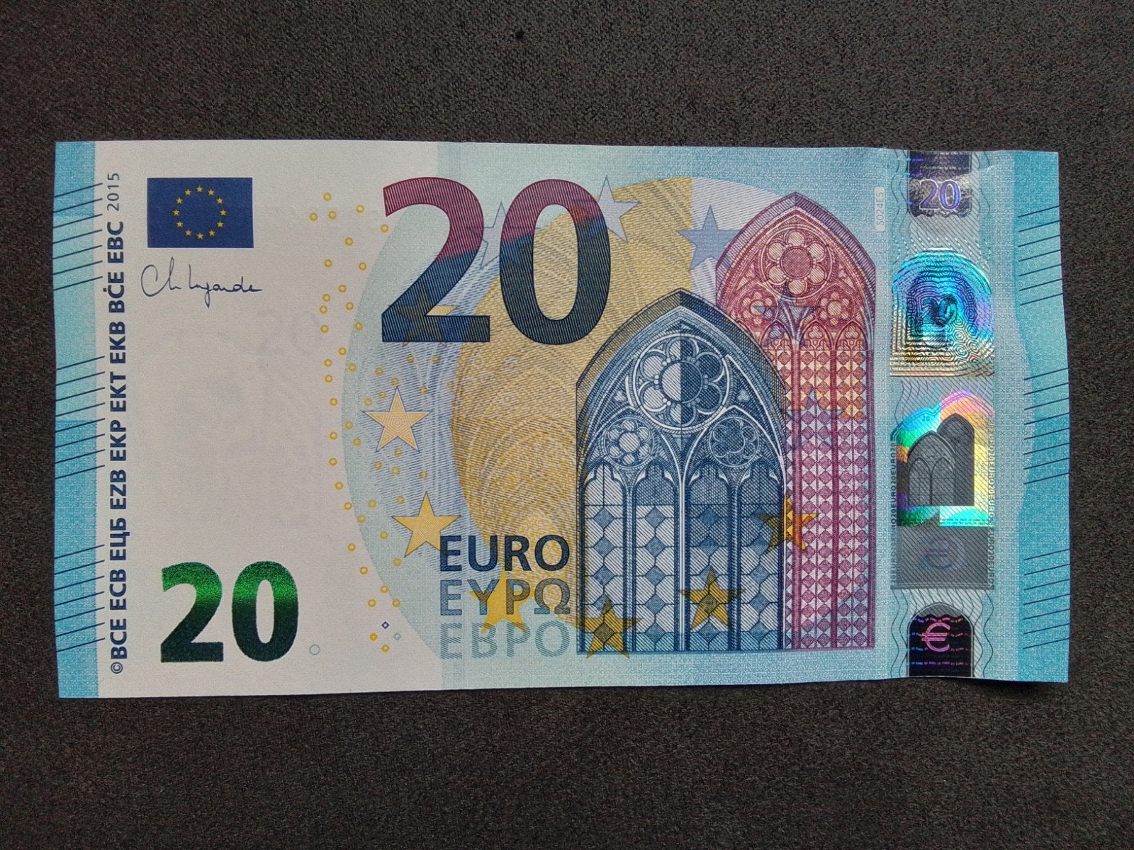De 20 eurobiljet 2015 nooit in omloop geweest code S024E5, Postzegels en Munten, Bankbiljetten | Europa | Eurobiljetten, Ophalen of Verzenden