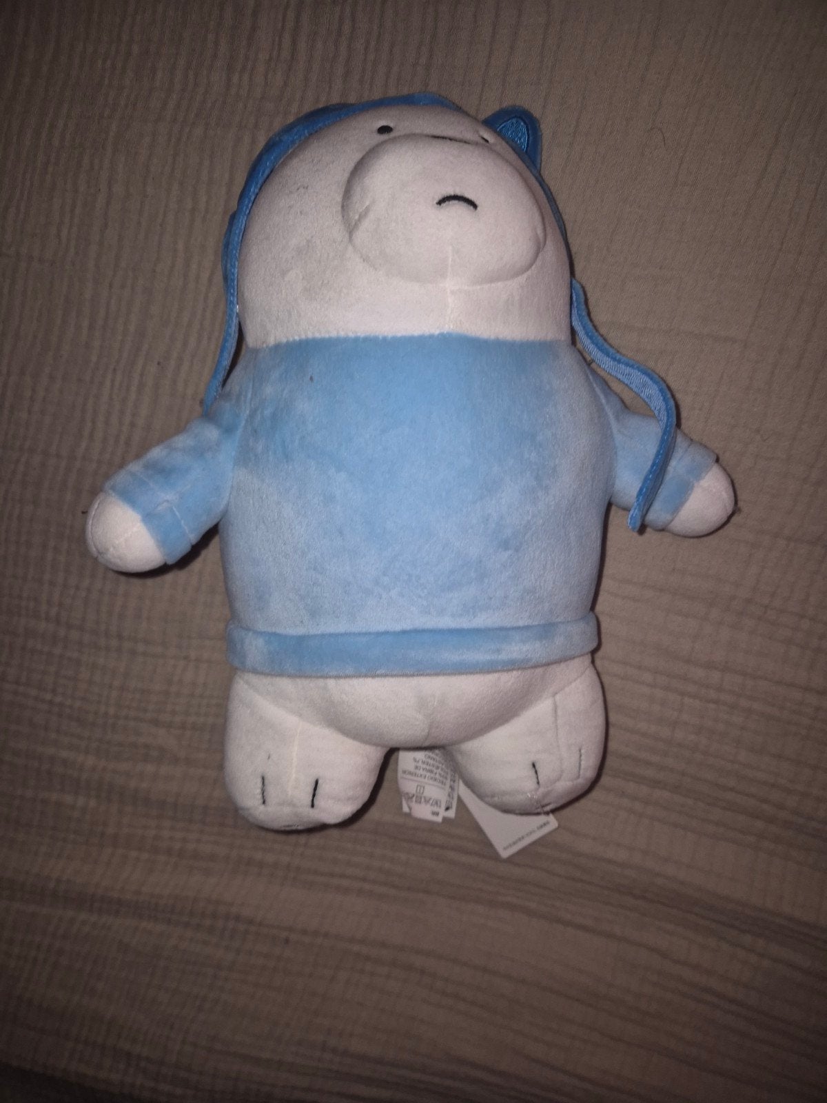 Miniso We Bare Bears IJsbjorn knuffel met blauwe trui, Overige merken, Overige karakters, Beer, Nieuw