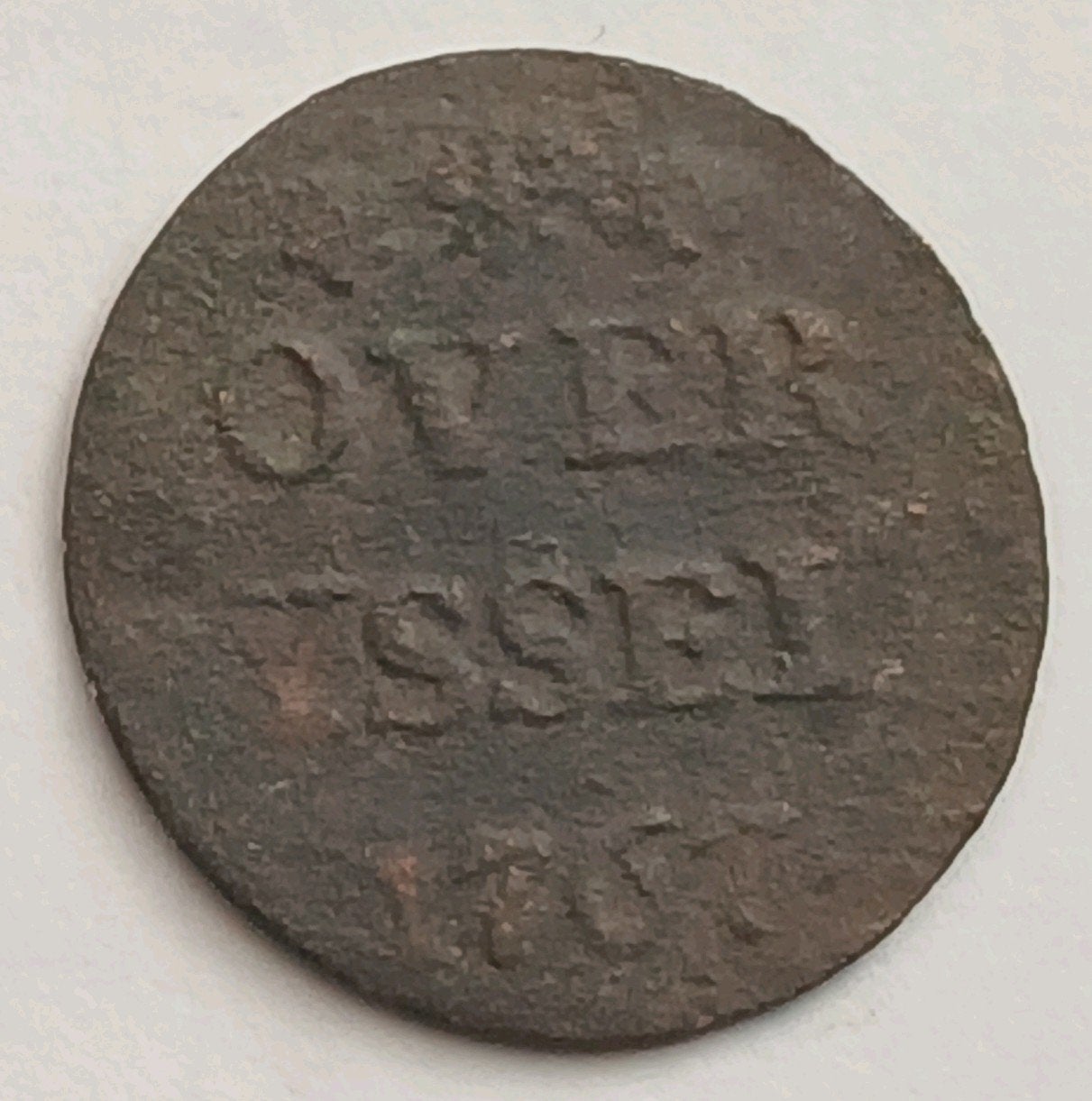 Overijssel 1 Duit 1767 Oude Antieke Munt Nederland Provincie, Ophalen of Verzenden, Vóór koninkrijk, Overige waardes