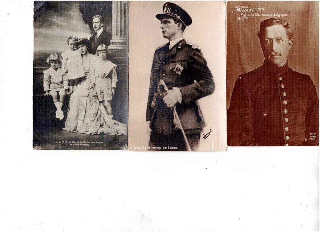 Set van 3 oude Belgische koninklijke postkaarten, Verzamelen, Verzenden, Gebruikt, Buitenland, Kaart, Foto of Prent