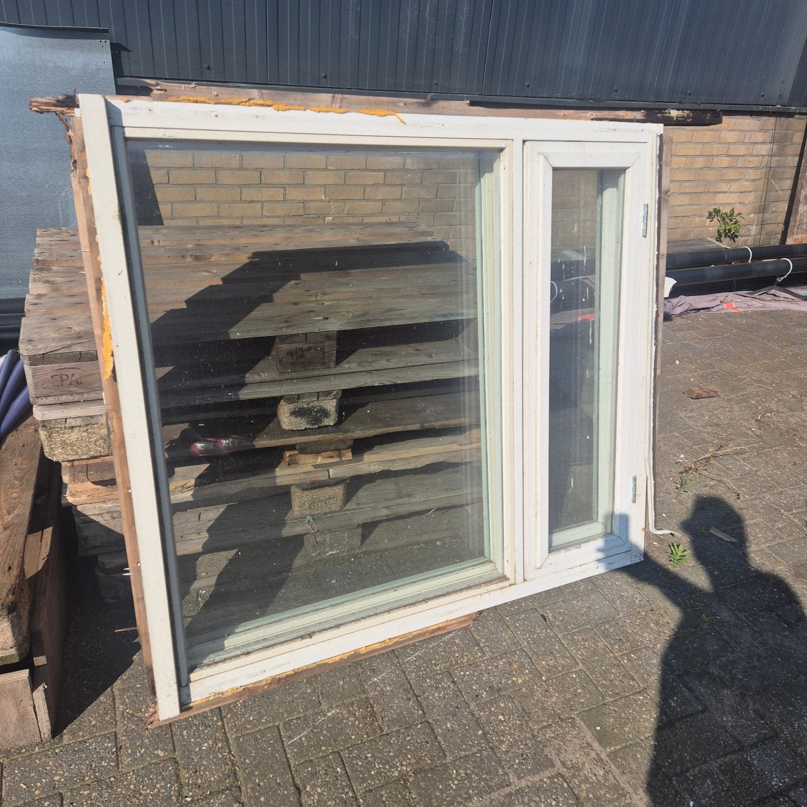 Gebruikt Gevelraam met Dubbelglas - 120x130 cm, Ophalen, Gevelraam of Ruit, Gebruikt, 120 tot 160 cm