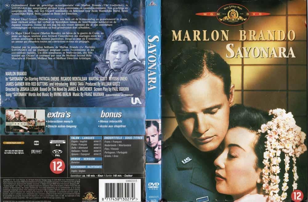 Sayonara DVD met Marlon Brando, Alle leeftijden, Ophalen of Verzenden, 1980 tot heden, Zo goed als nieuw