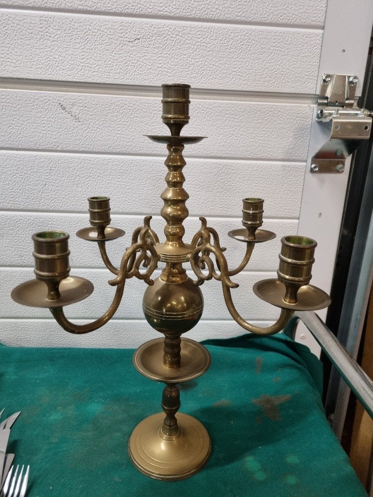 kandelaar franse barok 1920 zwaar messing, Ophalen of Verzenden, 'T Olde Gre-j, Info@toldegrej.nl, Endepoelstraat 20f Didam
