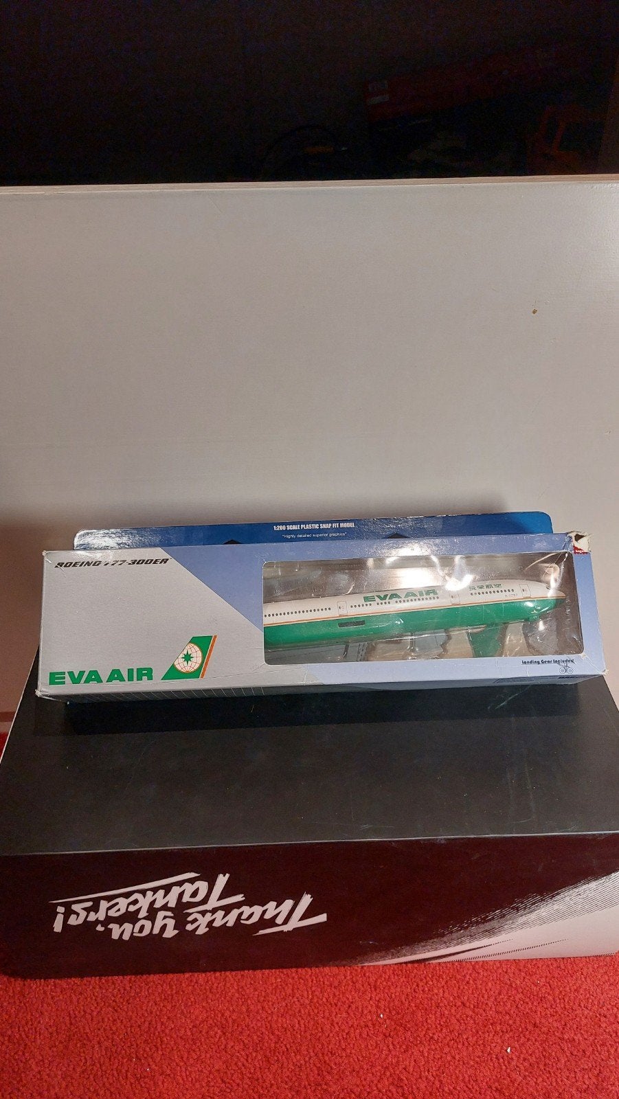 Eva air Boeing 777-300ER met gears, Ophalen of Verzenden, Nieuw, Schaalmodel