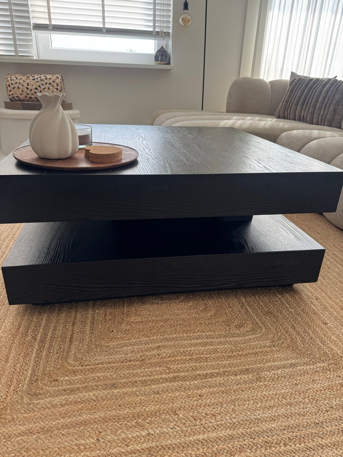 Design salontafel Dubbelman - Zwart eiken