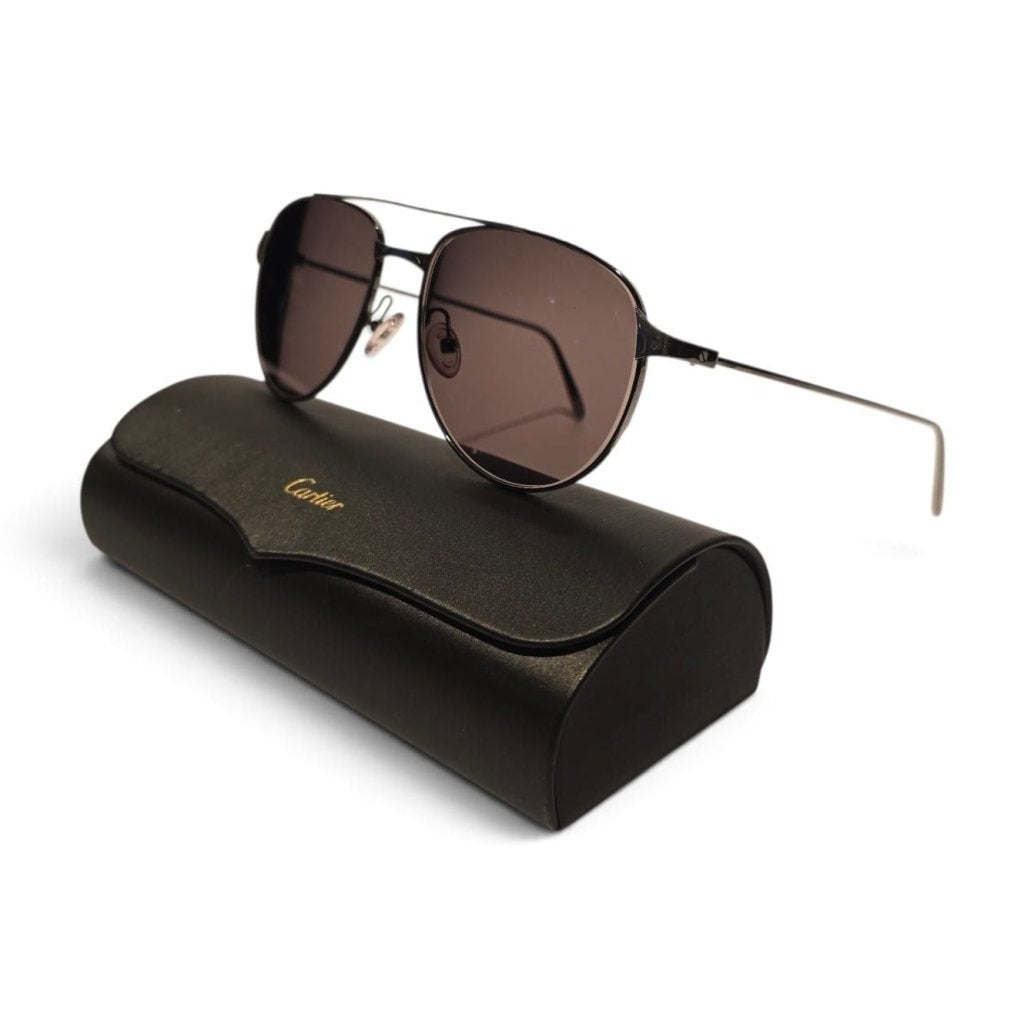 Cartier Zonnebril CT0039O Ruthenium Black 135, Sieraden, Tassen en Uiterlijk, Cartier, Gebruikt, Support@cartier.com, 13 Rue de la Paix, 75002 Paris
France