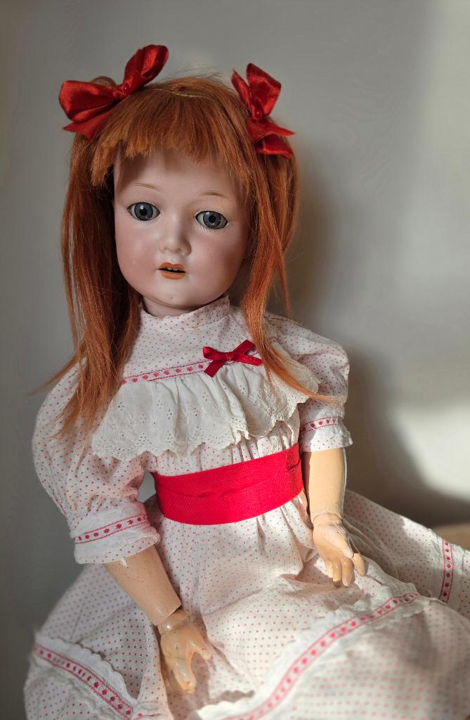 **koopje** Antieke pop, c.m. bergman, 60 cm, Verzamelen, Ophalen, Gebruikt, Pop