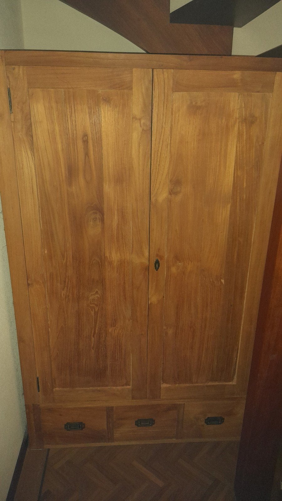 Teak massief houten kast, Gebruikt, Teakhout, Ophalen of Verzenden, 50 tot 75 cm