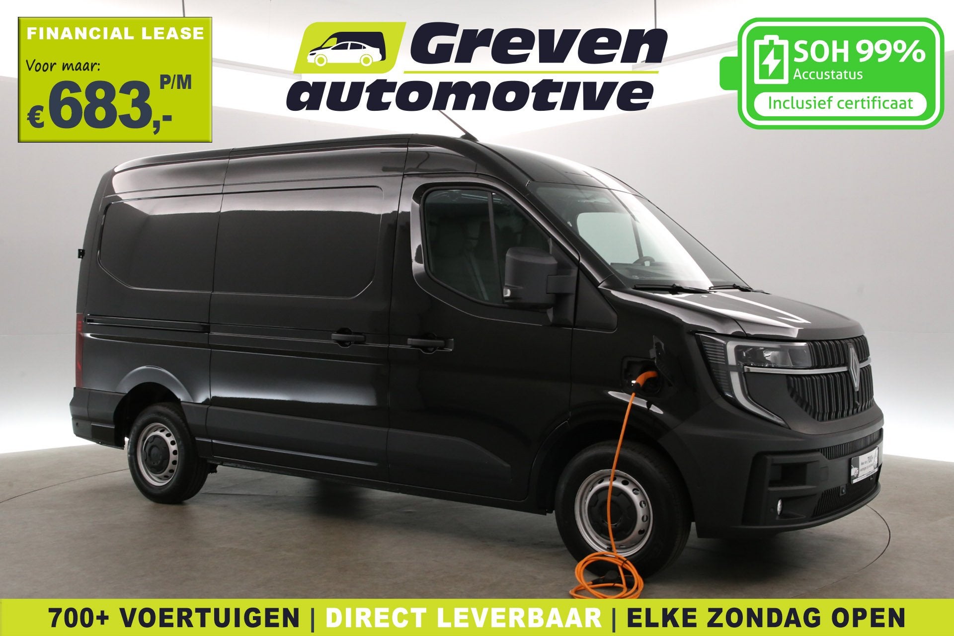 Renault Master E-Tech 3.5t Long Range 87 kWh L2H2 | NIEUW |, Auto's, Automaat, Gebruikt, 2500 kg, Zwart