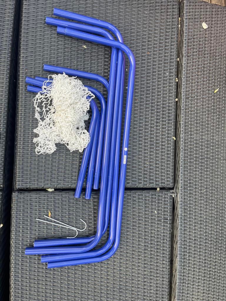 Voetbaldoel met net - Blauw, demontabel, Ophalen of Verzenden, Gebruikt, Overige typen