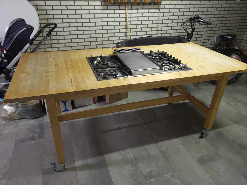 Professionele buitenkeuken op zwenkwielen., Ophalen, Zo goed als nieuw, Boretti, Gas