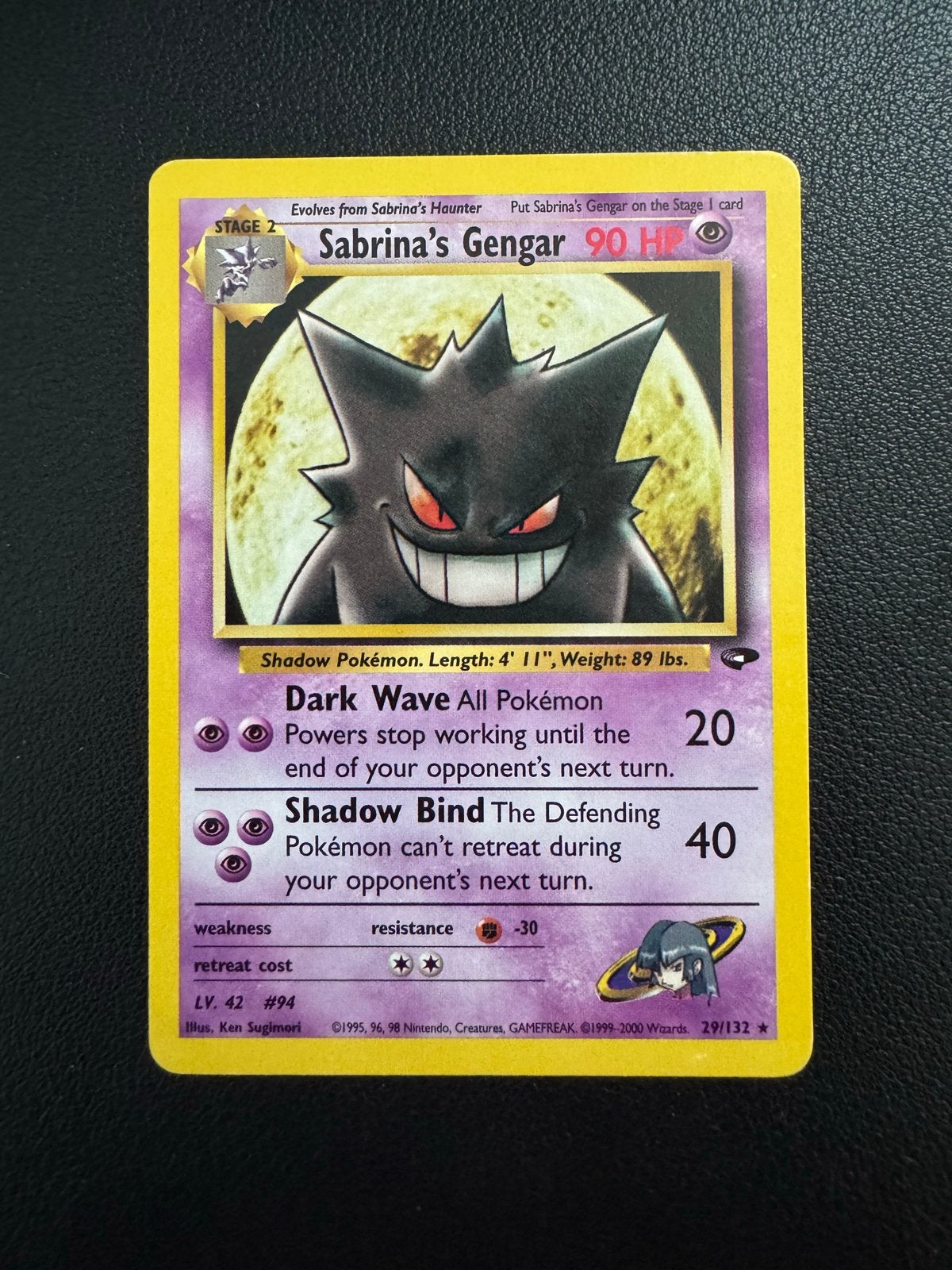 Sabrina's Gengar Pokémon Kaart (29/132) - Vintage, Ophalen, Gebruikt, Losse kaart