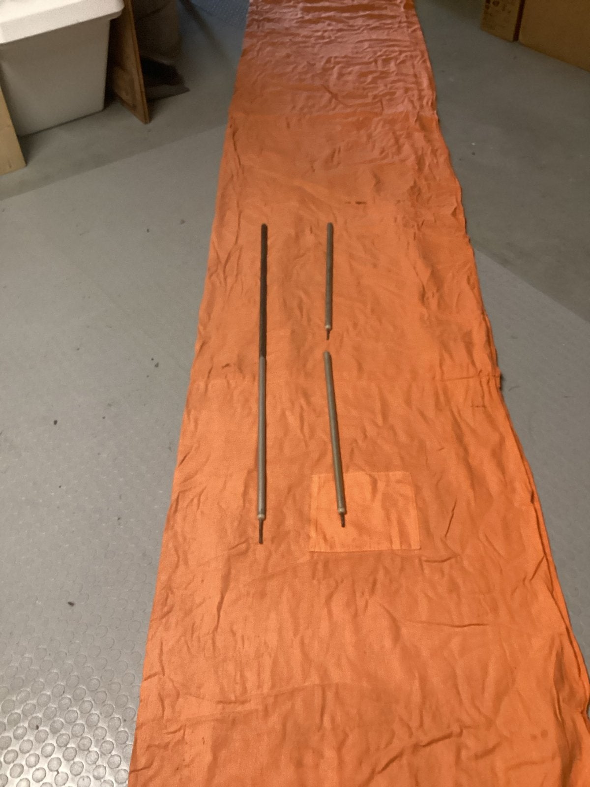 Vintage windscherm 3,60 x 1,20 m, Caravans en Kamperen, Verzenden, Gebruikt