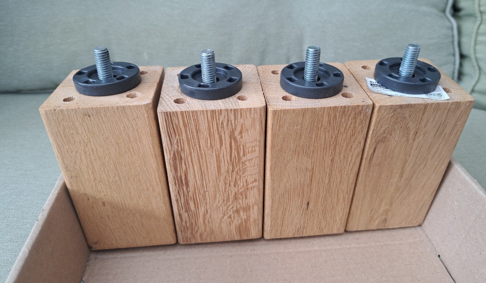 IKEA BURFJORD Tafelpoot Eiken 10 cm (4 stuks), Tafelpoot, Minder dan 50 cm, Gebruikt, Minder dan 50 cm