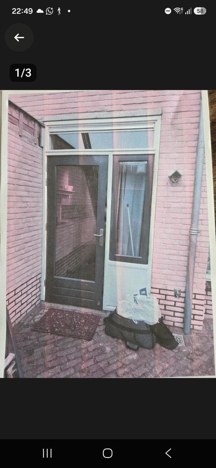 Hardhouten Kozijn met Deur, Raam en Bovenlicht, Ophalen