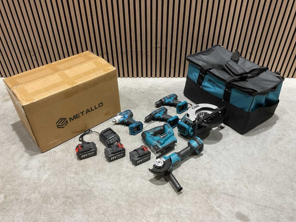 Metallo power tools set 6 delig accu gereedschapsset nieuw‼️
