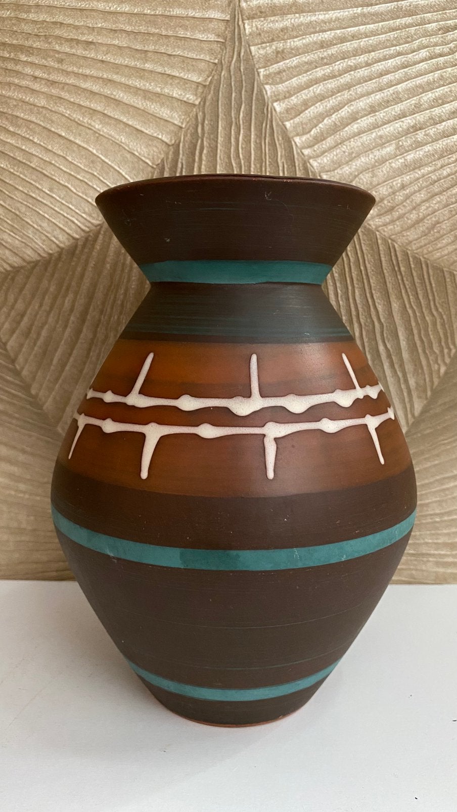 Carstens Tonnieshof West Germany vintage vaas - seventies, Gebruikt, 21 cm, Overige kleuren, Ophalen of Verzenden