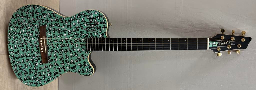 Godin A6 - Custombuild met Felix the Cat print., Ophalen, Zo goed als nieuw, Overige typen