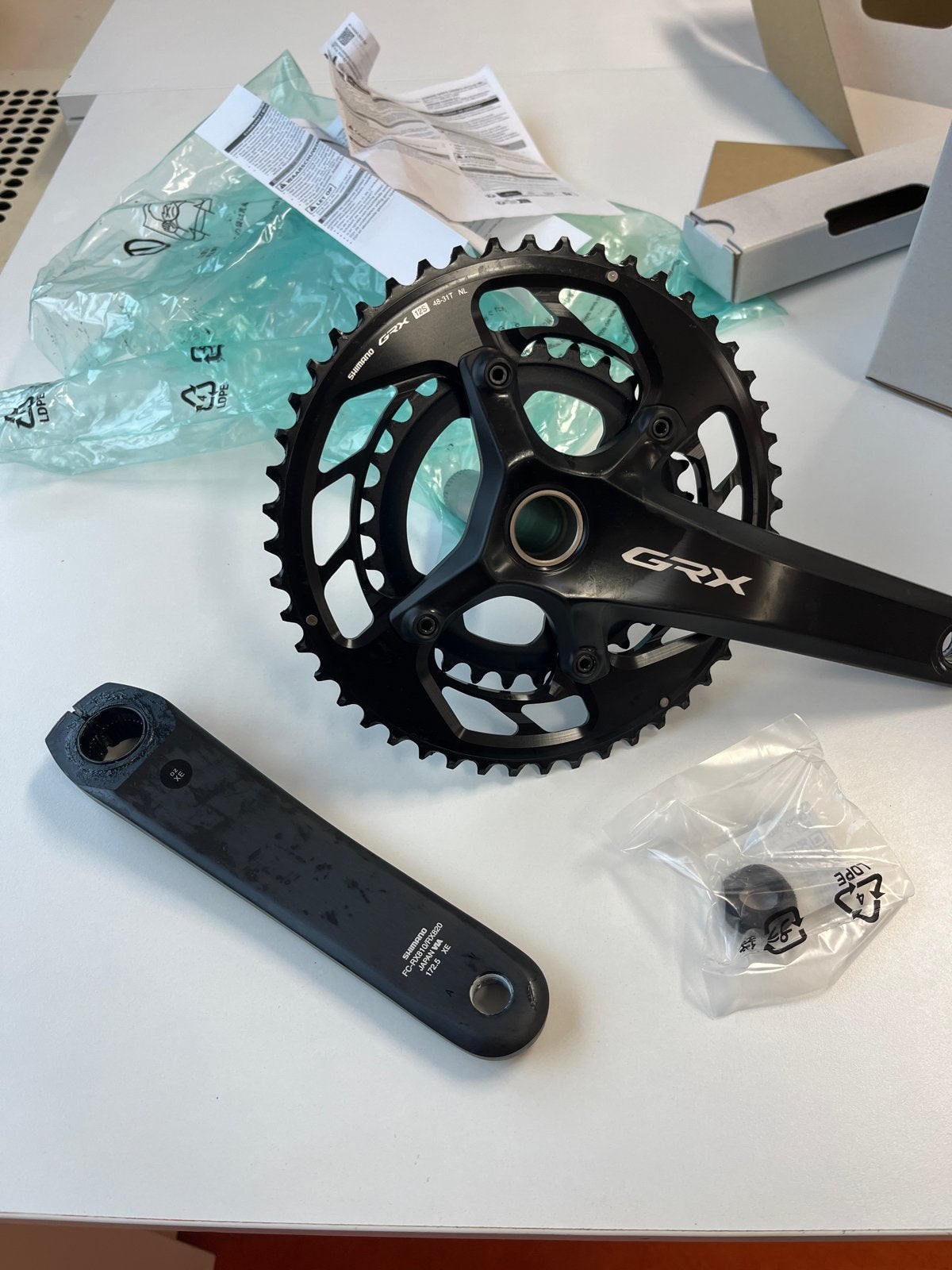 Shimano GRX Crankstel 172,5mm - Nieuw in doos, Ophalen of Verzenden, Nieuw, Gravelbike, Crankstel of Pedalen